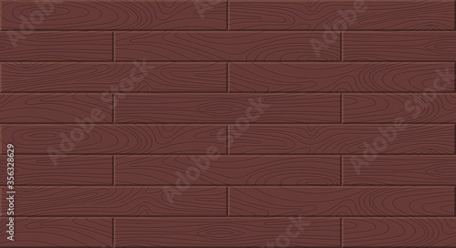 Wood textured seamless pattern. Hand drawn wooden boards, dark brown natural color repeat texture. Vector illustration template for design, interiours, print, paper, decor, photo background