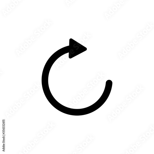 BLACK REFRESH ICON  vector illustation eps ten