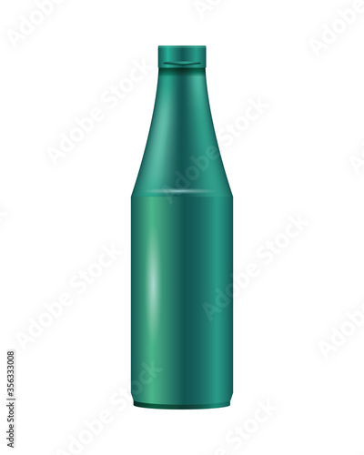 bottle product with metalic green color icon