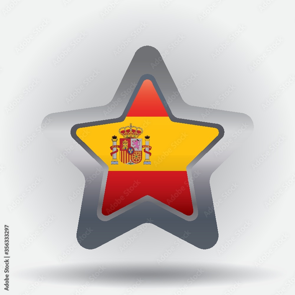 Naklejka premium spain flag badge