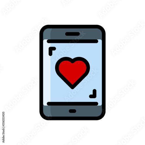 mobile like message fill outline icon