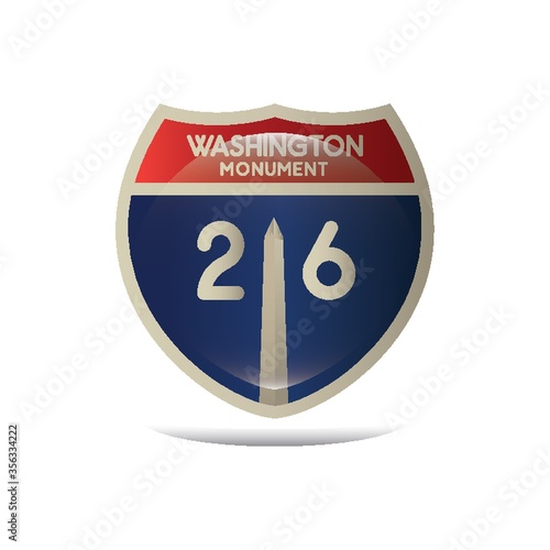 washington monument highway sign