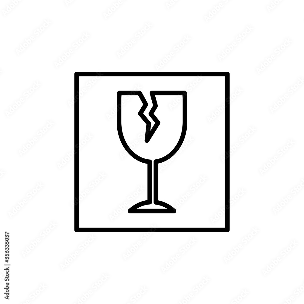fragile sign icon vector design template fragile sign icon vector design template