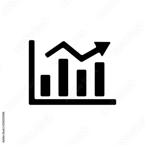 chart - growth business icon vector design template