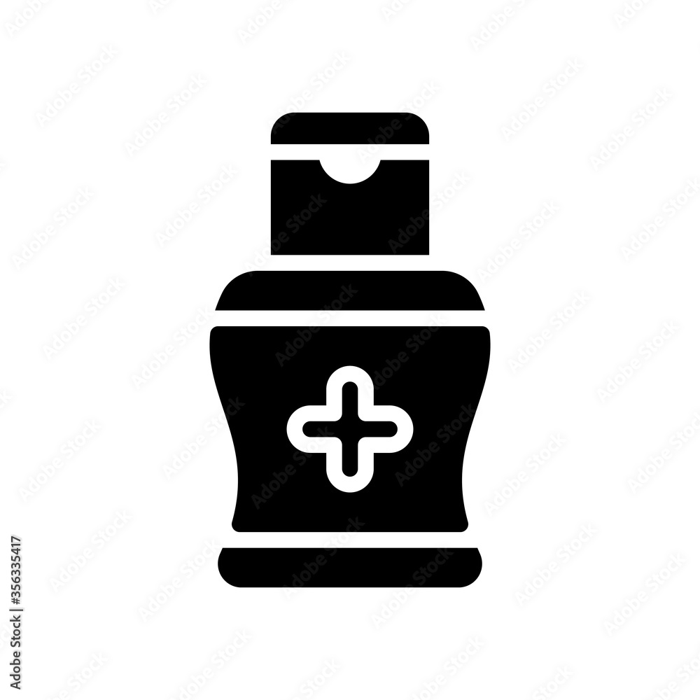 Obraz premium hand sanitizer glyph icon