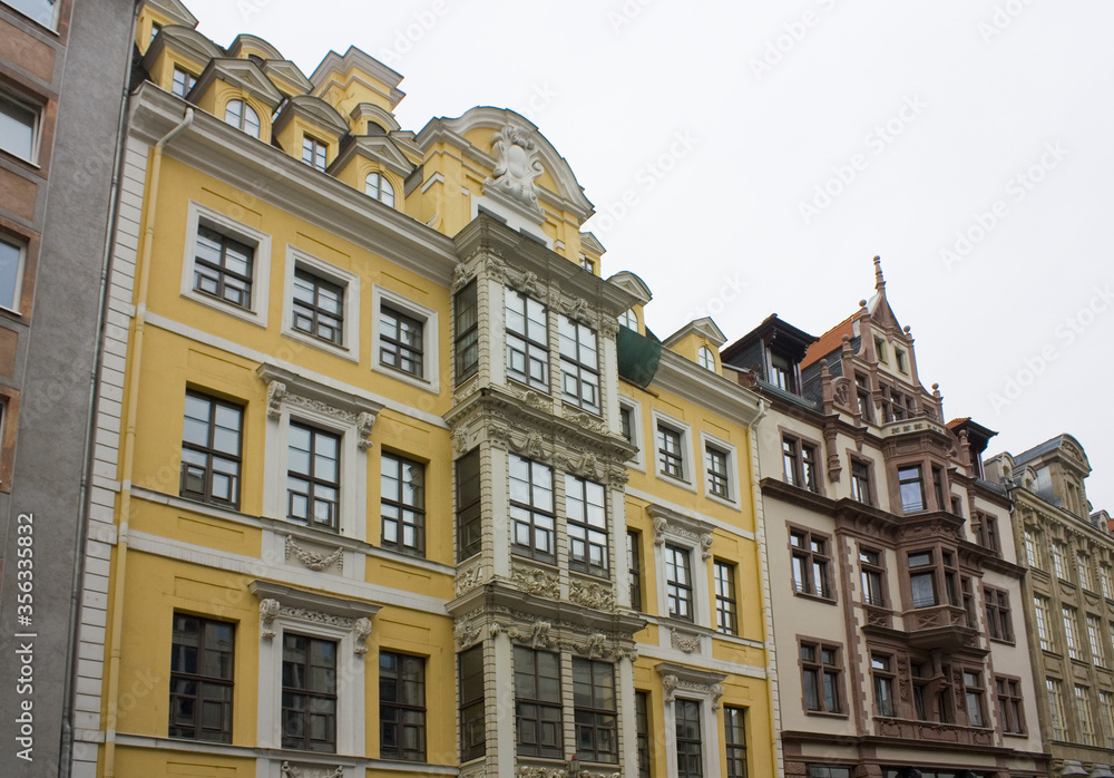 Beautiful building in Old Town in Leipzig, Germany