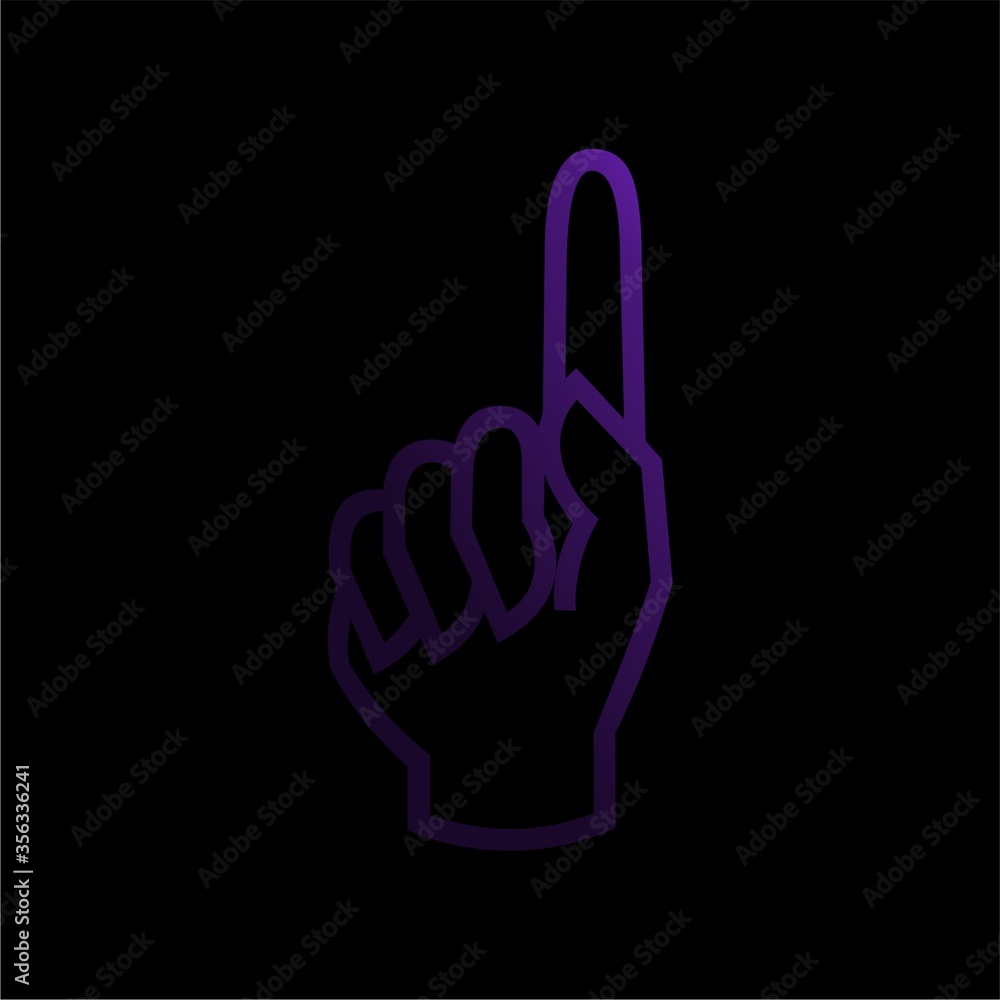 Obraz premium peace sign on black background