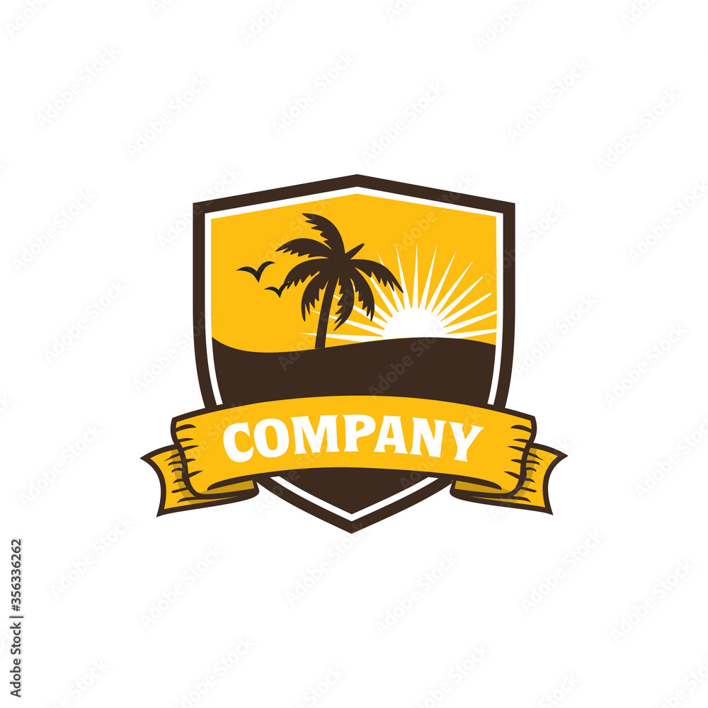beach logo , sea logo vector