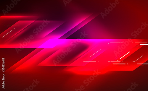 Dynamic neon shiny abstract background. Trendy abstract layout template for business or technology presentation, internet poster or web brochure cover, wallpaper