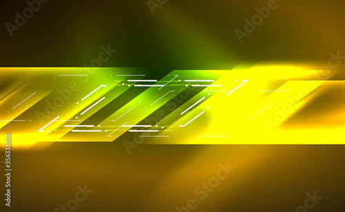 Dynamic neon shiny abstract background. Trendy abstract layout template for business or technology presentation, internet poster or web brochure cover, wallpaper