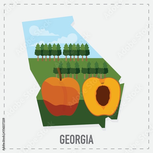 georgia map sticker