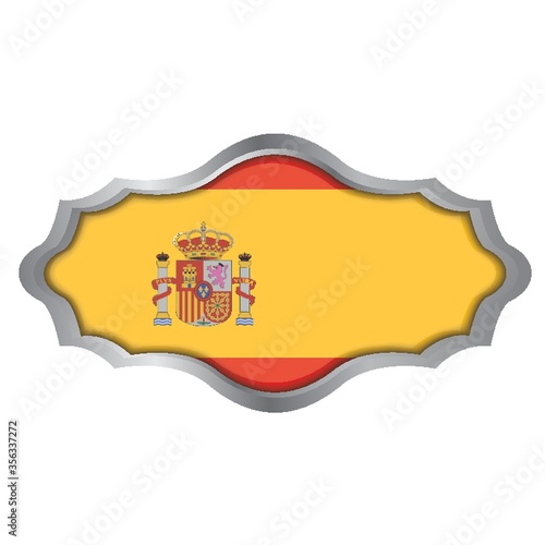 Free Download spain flag label - GFXLoad