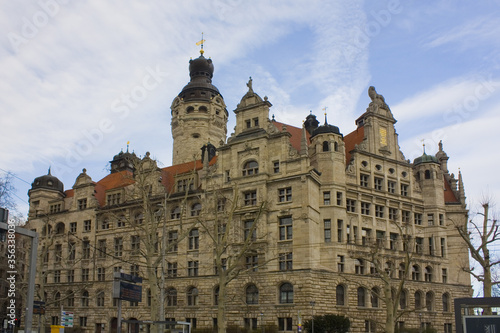 New Town Hall (or Neues Rathaus) in Leipzig, Germany