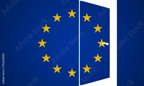 Brexit. The flag of the European Union without a single star. EU flag without UK. The United Kingdom of Great Britain and Northern Ireland country withdrew from Europe. Recent events in the world
