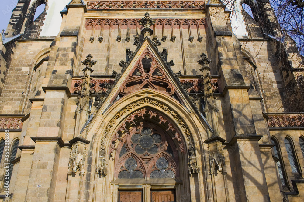 Fragment of St Thomas Church (or Thomaskirche) in Leipzig, Germany