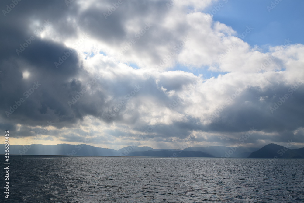 clouds over the sea