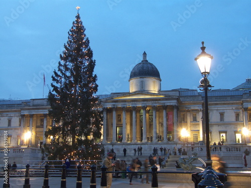 London, UK, Trafalgar square at Christmas