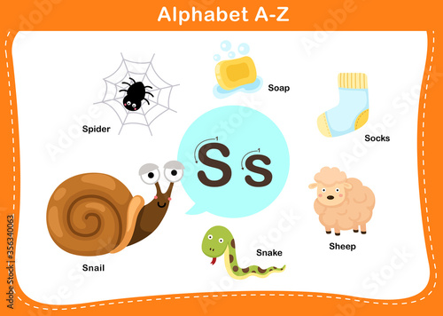 Alphabet Letter S vector illustration