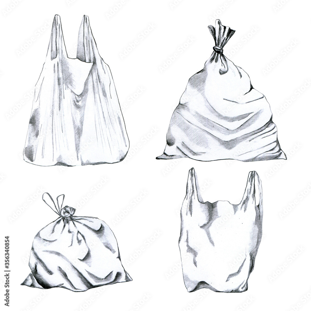 211 Plastic Bag Drawing Stock Photos, High-Res Pictures, and Images - Getty  Images