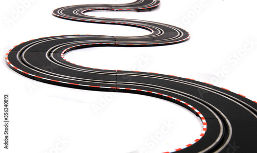 toy car racing track isolated
