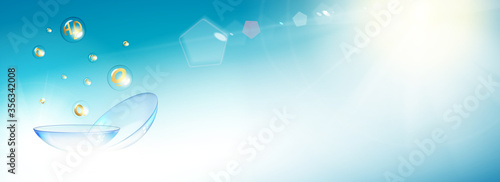 Blue contact lenses for your eye health.
