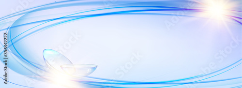 Blue contact lenses for your eye health.