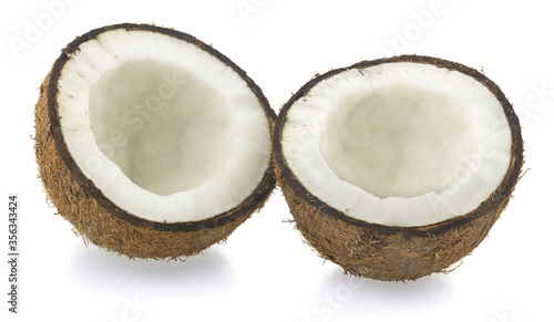 Coconut isolated on a white background close-up.