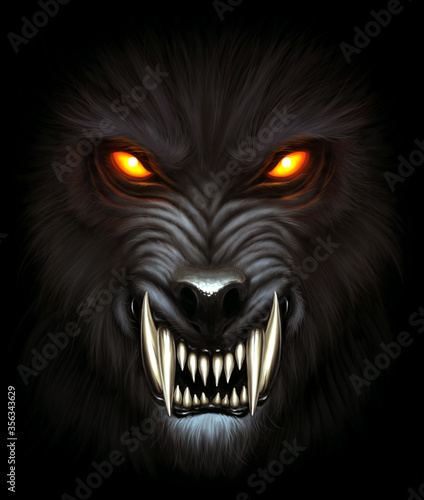 Werewolf portrait photo