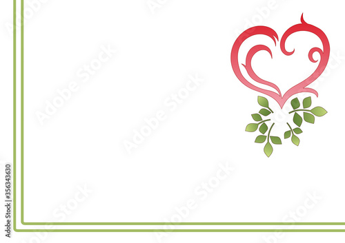 ハート（薔薇の葉）