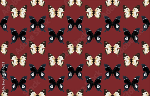 Seamless butterfly patterns.