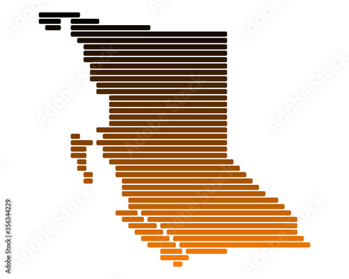 Karte von British Columbia