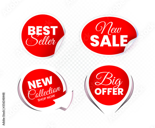 High Quality Sale Tags Vector Collection . Isolated Vector Elements