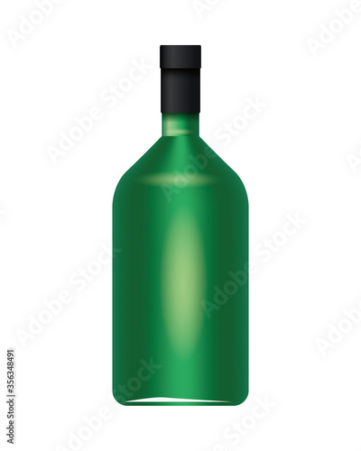 bottle product with metalic green color icon