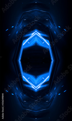 Abstract blue dark backgrou...