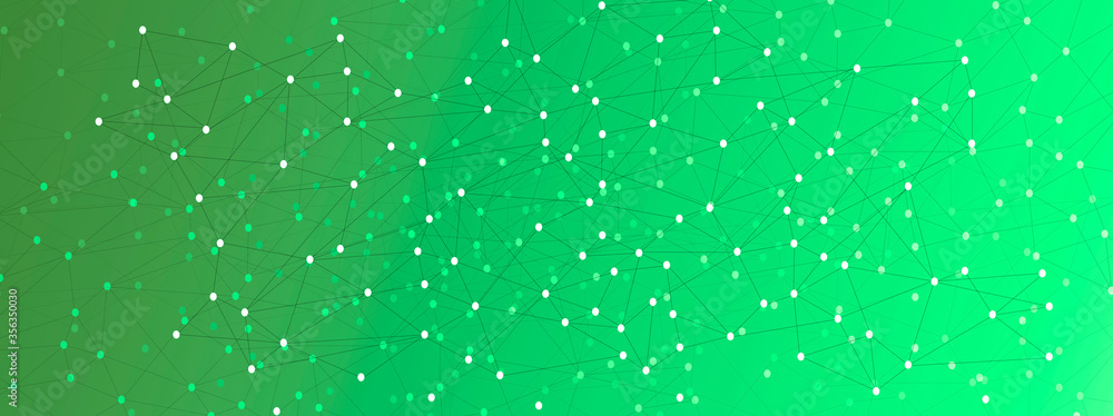Green modern electronic network technology banner