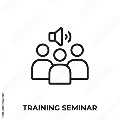 training seminar icon vector. training seminar icon vector symbol illustration. Modern simple vector icon for your design.