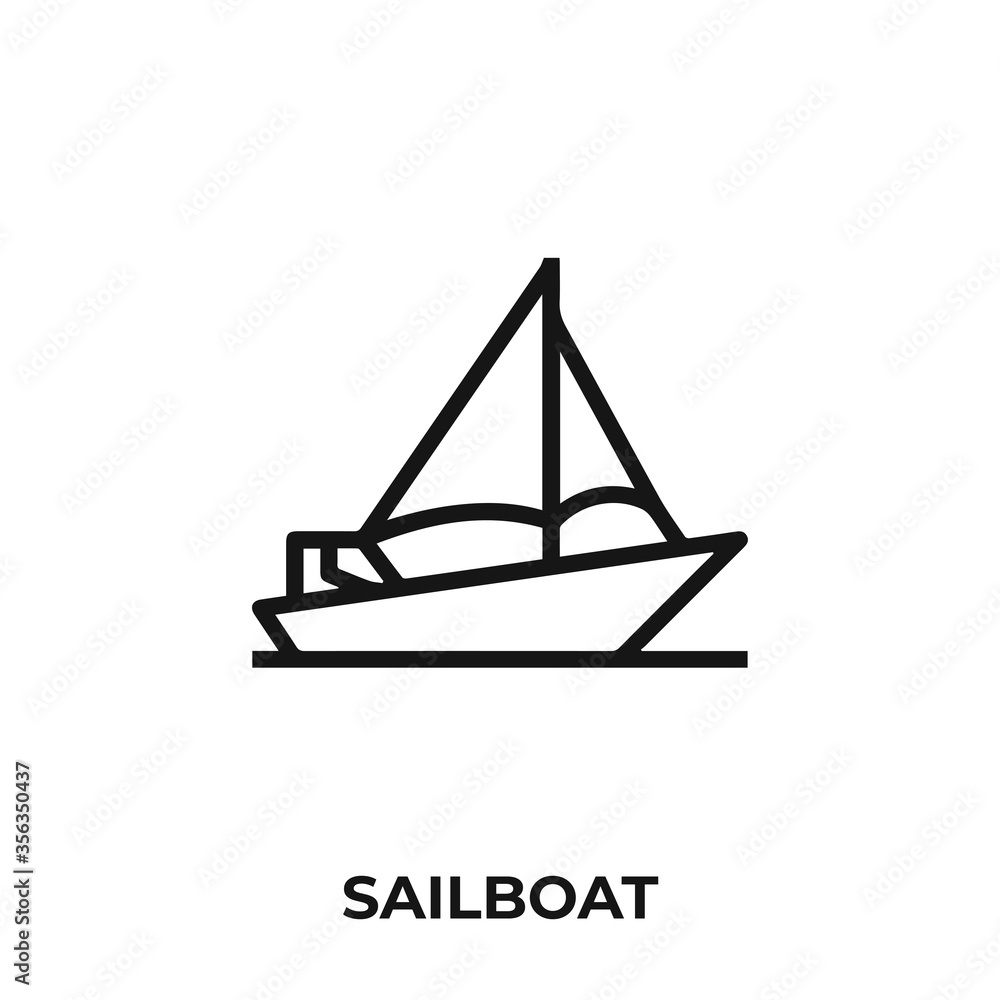 sailboat icon vector. sailboat icon vector symbol illustration. Modern simple vector icon for your design. sailboat icon vector. sailboat icon vector symbol illustration. Modern simple vector icon for your design.
