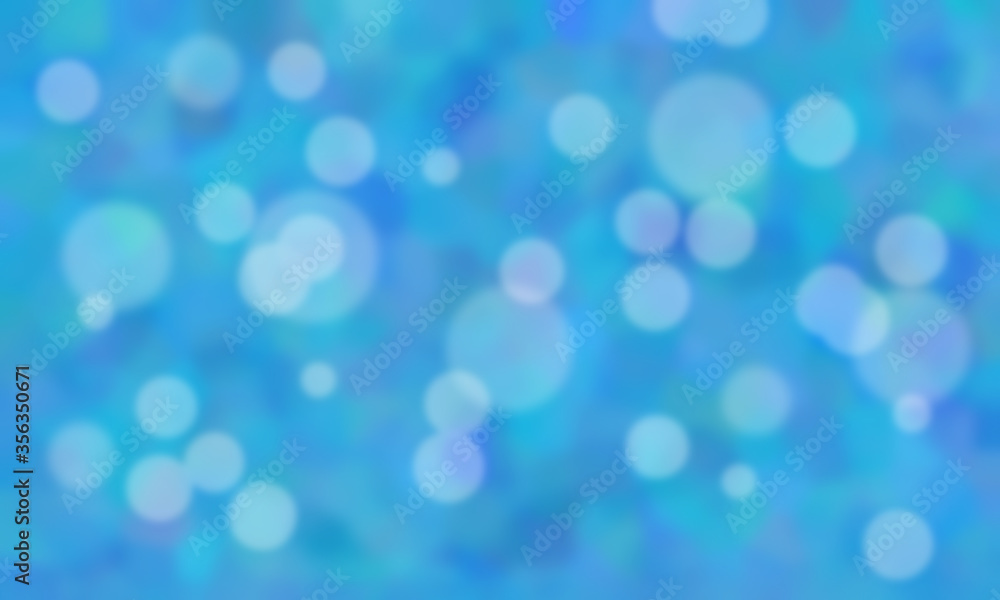 爽やかな水色の背景に白い水玉が飛び交う幻想的な素材 爽やかな水色の背景に白い水玉が飛び交う幻想的な素材