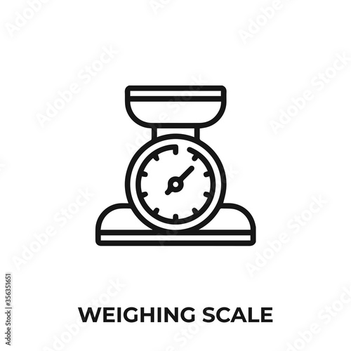 weighing scale icon vector. weighing scale icon vector symbol illustration. Modern simple vector icon for your design.