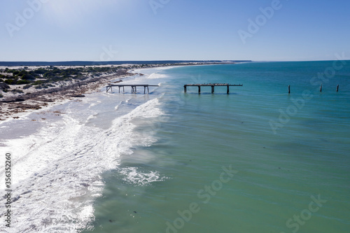 Aerial view of the coastline at Eucla  Western Australia