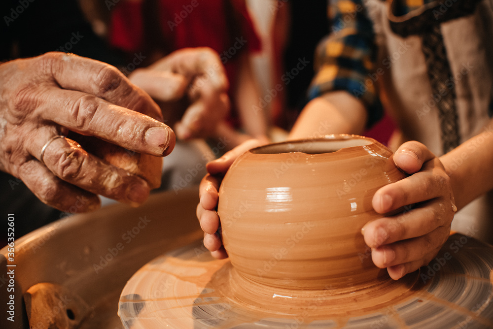 The process of making clay products. Pottery The process of making clay products. Pottery