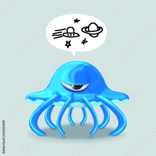 Blue Alien went your come home!!.