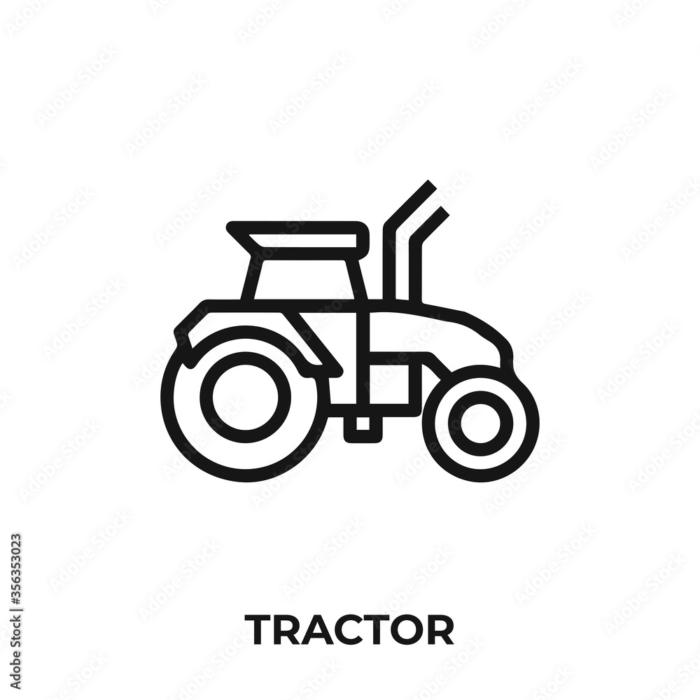 tractor icon vector. tractor icon vector symbol illustration. Modern simple vector icon for your design.