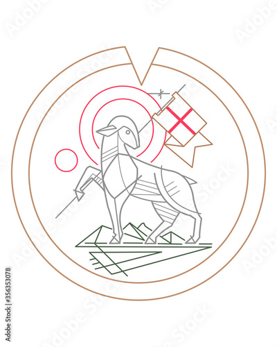 Lamb of God symbol illustration