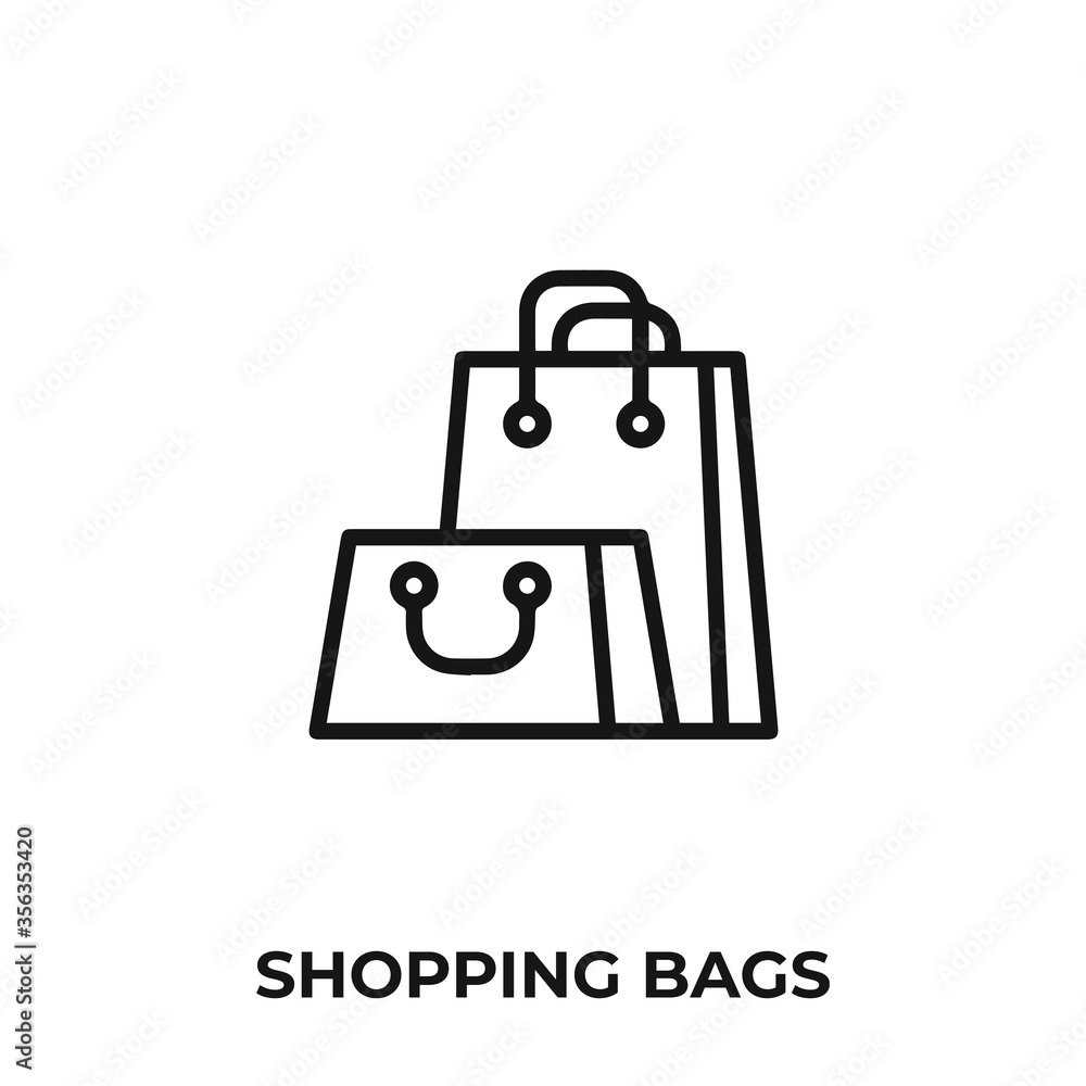 shopping bag icon vector. shopping bag icon vector symbol illustration.  Modern simple vector icon for your design. Stock ベクター | Adobe Stock