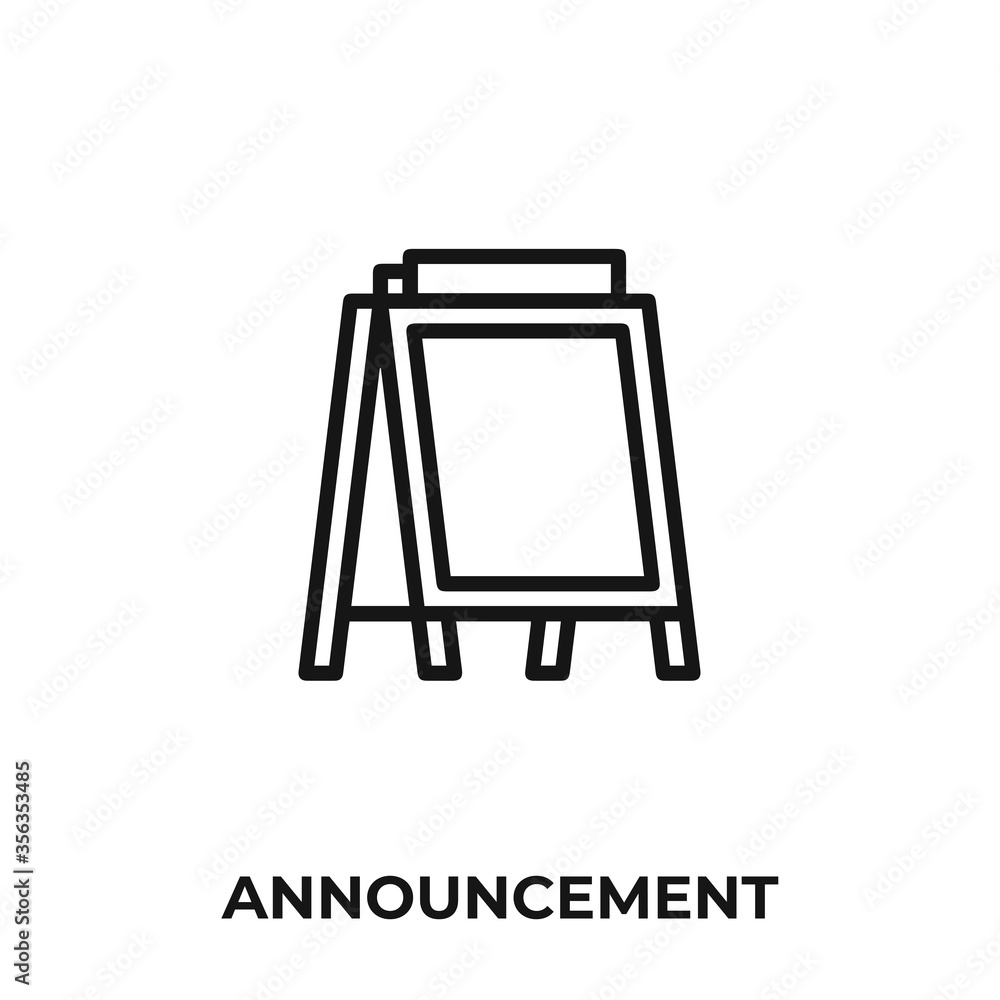 announcement icon vector. announcement icon vector symbol illustration. Modern simple vector icon for your design.