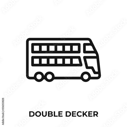double decker icon vector. double decker icon vector symbol illustration. Modern simple vector icon for your design.