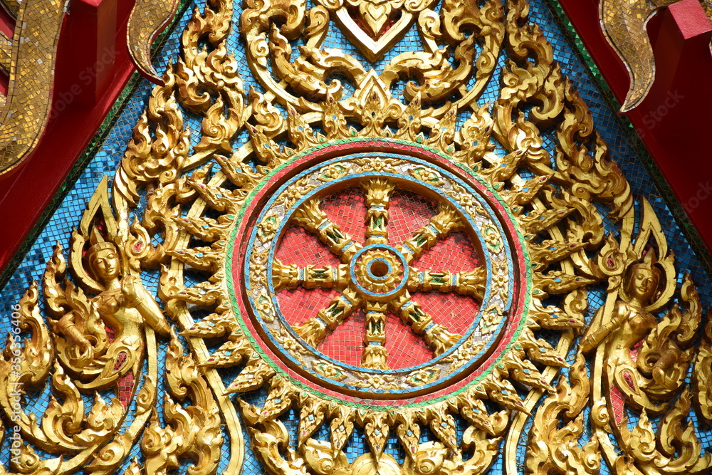 Obraz premium Thammachak is a symbol in Buddhism