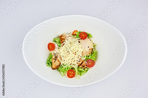 A bowl of food on a plate
