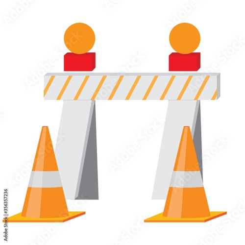 barriers and traffic cones